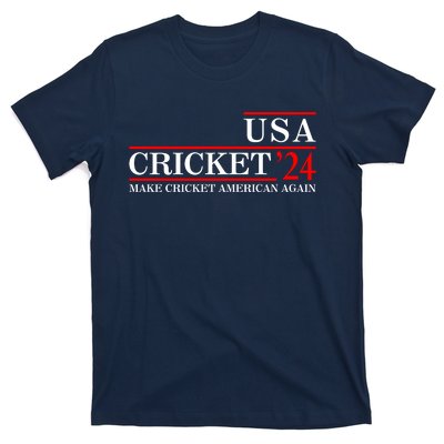 Usa Cricket 24 Make Cricket American Again Funny Cricket Player Cricket Usa Team T-Shirt