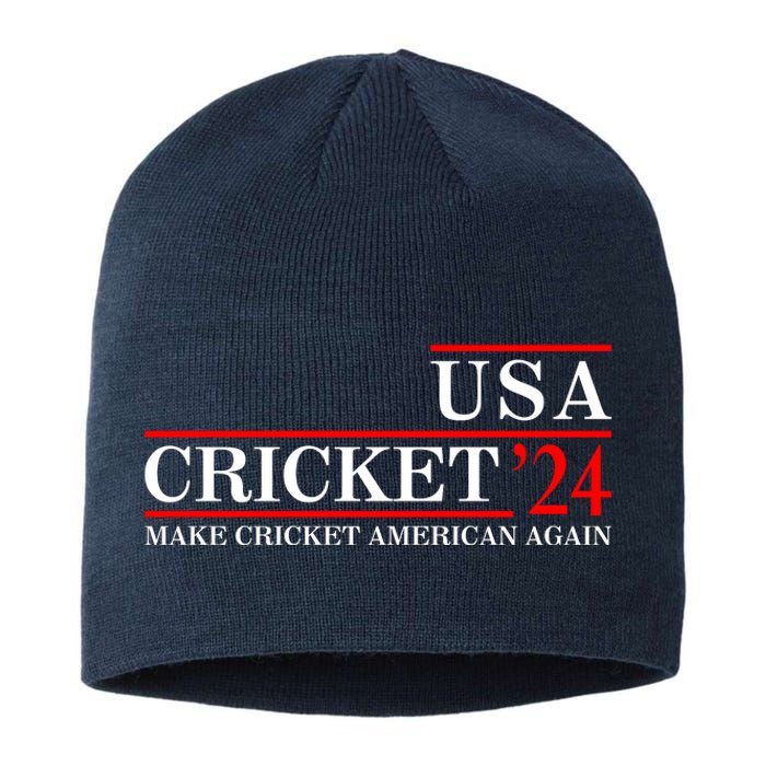 Usa Cricket 24 Make Cricket American Again Funny Cricket Player Cricket Usa Team Sustainable Beanie