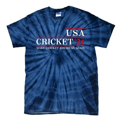 Usa Cricket 24 Make Cricket American Again Funny Cricket Player Cricket Usa Team Tie-Dye T-Shirt