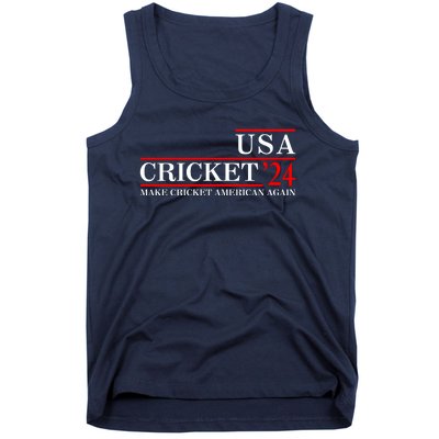 Usa Cricket 24 Make Cricket American Again Funny Cricket Player Cricket Usa Team Tank Top