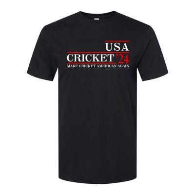 Usa Cricket 24 Make Cricket American Again Funny Cricket Player Cricket Usa Team Softstyle CVC T-Shirt