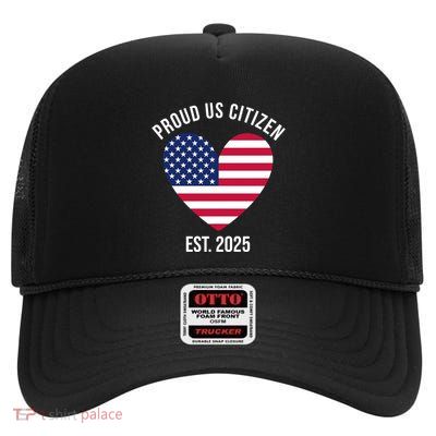 Us Citizenship 2025 Decoration American New Usa Citizen High Crown Mesh Back Trucker Hat