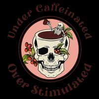 Under Caffeinated And Over Stimulated Coffee Skeleton Skull 16 in Basic Backpack