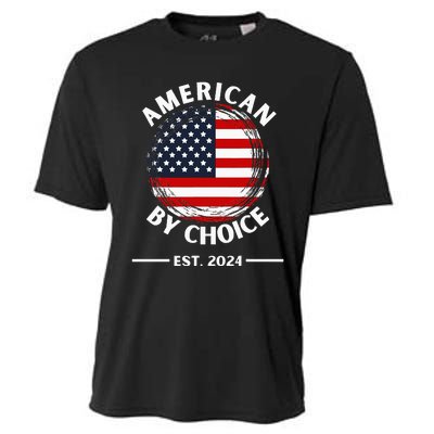 Us Citizenship American By Choice Est 2024 Usa Flag Cooling Performance Crew T-Shirt