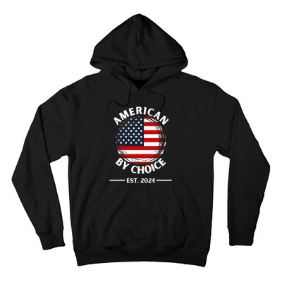 Us Citizenship American By Choice Est 2024 Usa Flag Hoodie