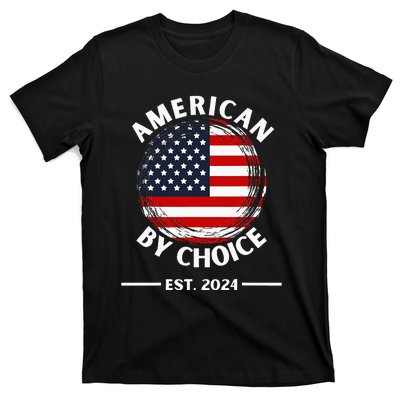 Us Citizenship American By Choice Est 2024 Usa Flag T-Shirt