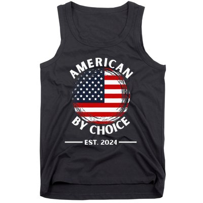 Us Citizenship American By Choice Est 2024 Usa Flag Tank Top