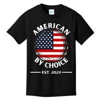 Us Citizenship American By Choice Est 2024 Usa Flag Kids T-Shirt