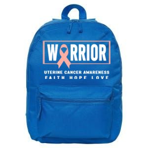 Uterine Cancer Awareness Cool Gift Funny Gift Uterine Cancer Warrior Gift 16 in Basic Backpack