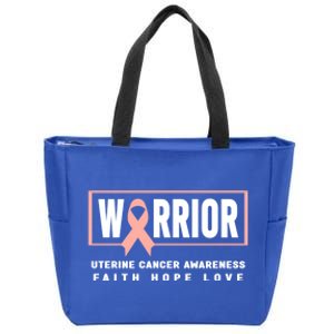 Uterine Cancer Awareness Cool Gift Funny Gift Uterine Cancer Warrior Gift Zip Tote Bag