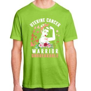 Uterine Cancer Awareness Warrior Unbreakable Strong Pe Gift Adult ChromaSoft Performance T-Shirt