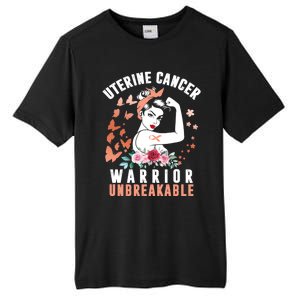 Uterine Cancer Awareness Warrior Unbreakable Strong Pe Gift Tall Fusion ChromaSoft Performance T-Shirt