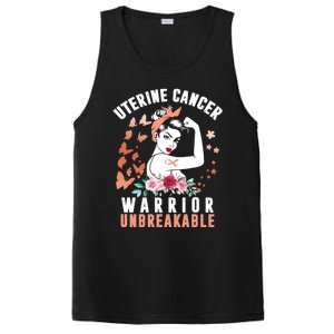 Uterine Cancer Awareness Warrior Unbreakable Strong Pe Gift PosiCharge Competitor Tank