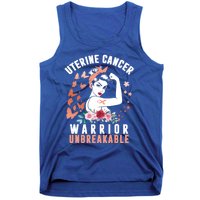 Uterine Cancer Awareness Warrior Unbreakable Strong Pe Gift Tank Top