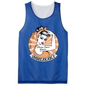 Uterine Cancer Awareness Uterine Cancer Warrior Unbreakable Meaningful Gift Mesh Reversible Basketball Jersey Tank