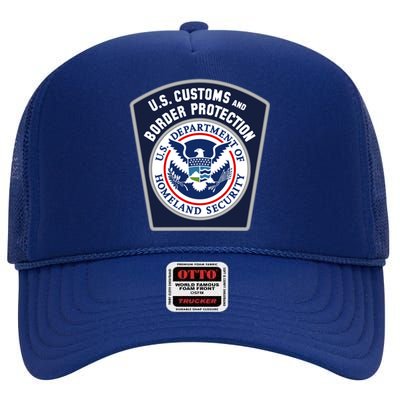 Us Customs And Border Protection Cbp Security Patrol Gift High Crown Mesh Back Trucker Hat