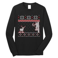 Ugly Christmas Amazing Cute Funny Gift Duck Hunter Deer Hunting Long Sleeve Shirt