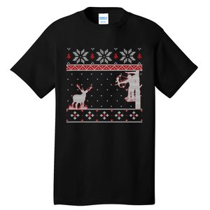 Ugly Christmas Amazing Cute Funny Gift Duck Hunter Deer Hunting Tall T-Shirt