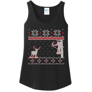 Ugly Christmas Amazing Cute Funny Gift Duck Hunter Deer Hunting Ladies Essential Tank