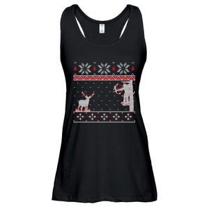 Ugly Christmas Amazing Cute Funny Gift Duck Hunter Deer Hunting Ladies Essential Flowy Tank