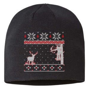 Ugly Christmas Amazing Cute Funny Gift Duck Hunter Deer Hunting Sustainable Beanie