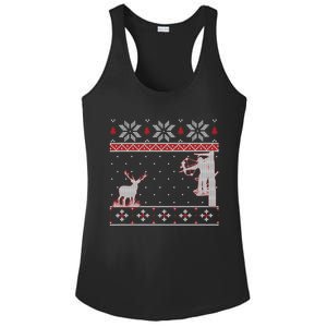 Ugly Christmas Amazing Cute Funny Gift Duck Hunter Deer Hunting Ladies PosiCharge Competitor Racerback Tank