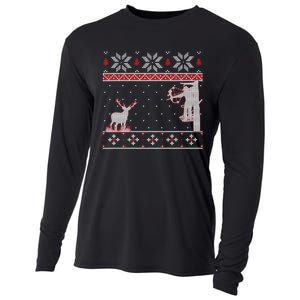 Ugly Christmas Amazing Cute Funny Gift Duck Hunter Deer Hunting Cooling Performance Long Sleeve Crew