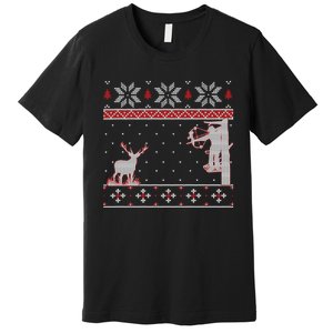 Ugly Christmas Amazing Cute Funny Gift Duck Hunter Deer Hunting Premium T-Shirt