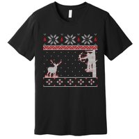 Ugly Christmas Amazing Cute Funny Gift Duck Hunter Deer Hunting Premium T-Shirt