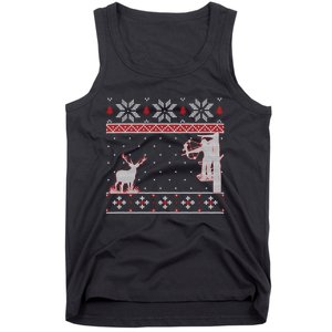 Ugly Christmas Amazing Cute Funny Gift Duck Hunter Deer Hunting Tank Top