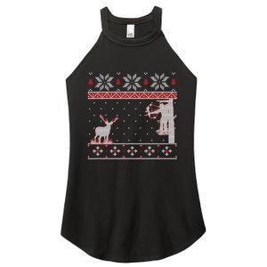 Ugly Christmas Amazing Cute Funny Gift Duck Hunter Deer Hunting Women's Perfect Tri Rocker Tank