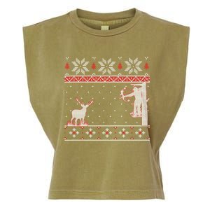 Ugly Christmas Amazing Cute Funny Gift Duck Hunter Deer Hunting Garment-Dyed Women's Muscle Tee