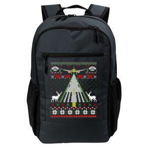 Ugly Christmas Airplane Pilot Santa New Year Aviation Funny Gift Daily Commute Backpack