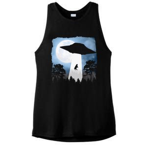 Ufo Cow Abduction Funny Sci Fi Alien Space Ladies PosiCharge Tri-Blend Wicking Tank