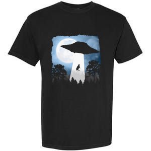 Ufo Cow Abduction Funny Sci Fi Alien Space Garment-Dyed Heavyweight T-Shirt