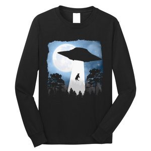 Ufo Cow Abduction Funny Sci Fi Alien Space Long Sleeve Shirt