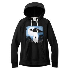 Ufo Cow Abduction Funny Sci Fi Alien Space Women's Fleece Hoodie