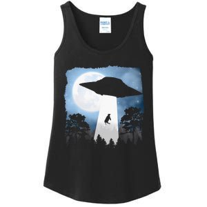 Ufo Cow Abduction Funny Sci Fi Alien Space Ladies Essential Tank