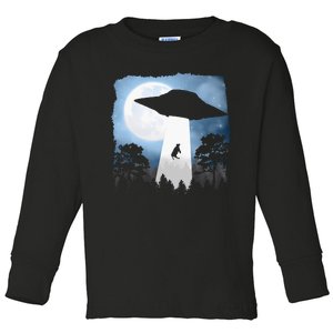 Ufo Cow Abduction Funny Sci Fi Alien Space Toddler Long Sleeve Shirt