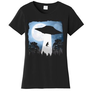 Ufo Cow Abduction Funny Sci Fi Alien Space Women's T-Shirt