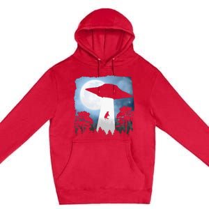 Ufo Cow Abduction Funny Sci Fi Alien Space Premium Pullover Hoodie