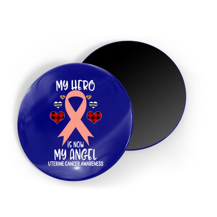 Uterine Cancer Awareness Remembrance Hero Is Now My Angel Cool Gift Magnet