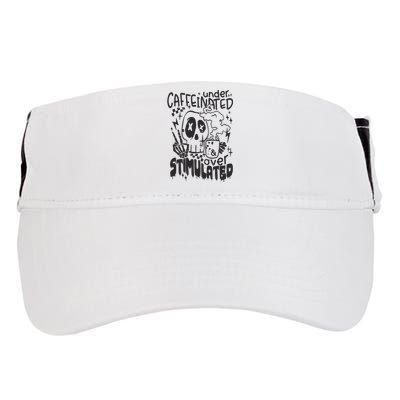 Under Caffeinated And Over Stimulated Caffeine Skeleton Snarky Adult Drive Performance Visor