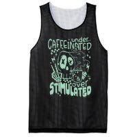 Under Caffeinated And Over Stimulated Caffeine Skeleton Snarky Mesh Reversible Basketball Jersey Tank