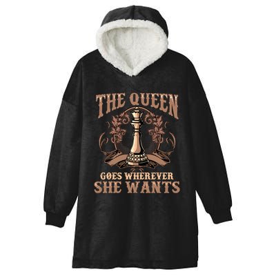 Unique Chess Art Chess Lover Chess Player Hooded Wearable Blanket