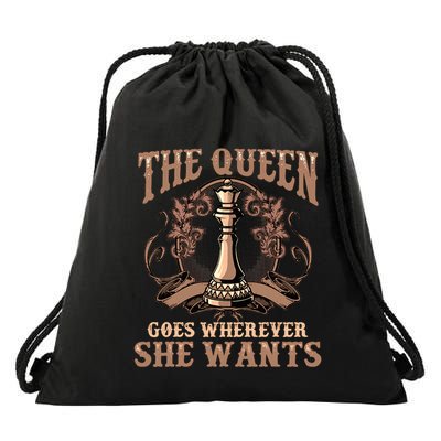 Unique Chess Art Chess Lover Chess Player Drawstring Bag