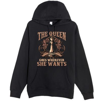Unique Chess Art Chess Lover Chess Player Premium Pullover Hoodie