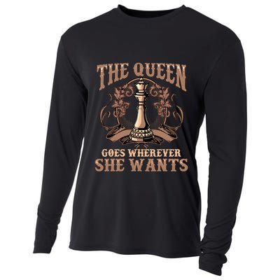 Unique Chess Art Chess Lover Chess Player Cooling Performance Long Sleeve Crew