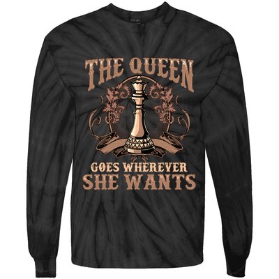 Unique Chess Art Chess Lover Chess Player Tie-Dye Long Sleeve Shirt