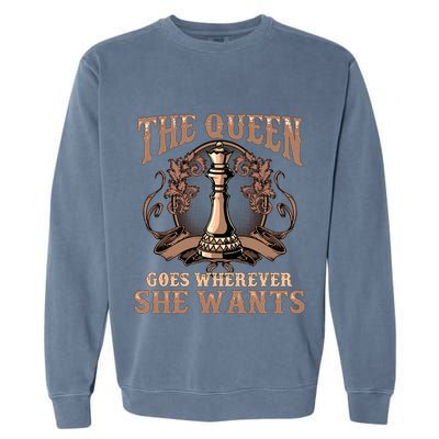 Unique Chess Art Chess Lover Chess Player Garment-Dyed Sweatshirt